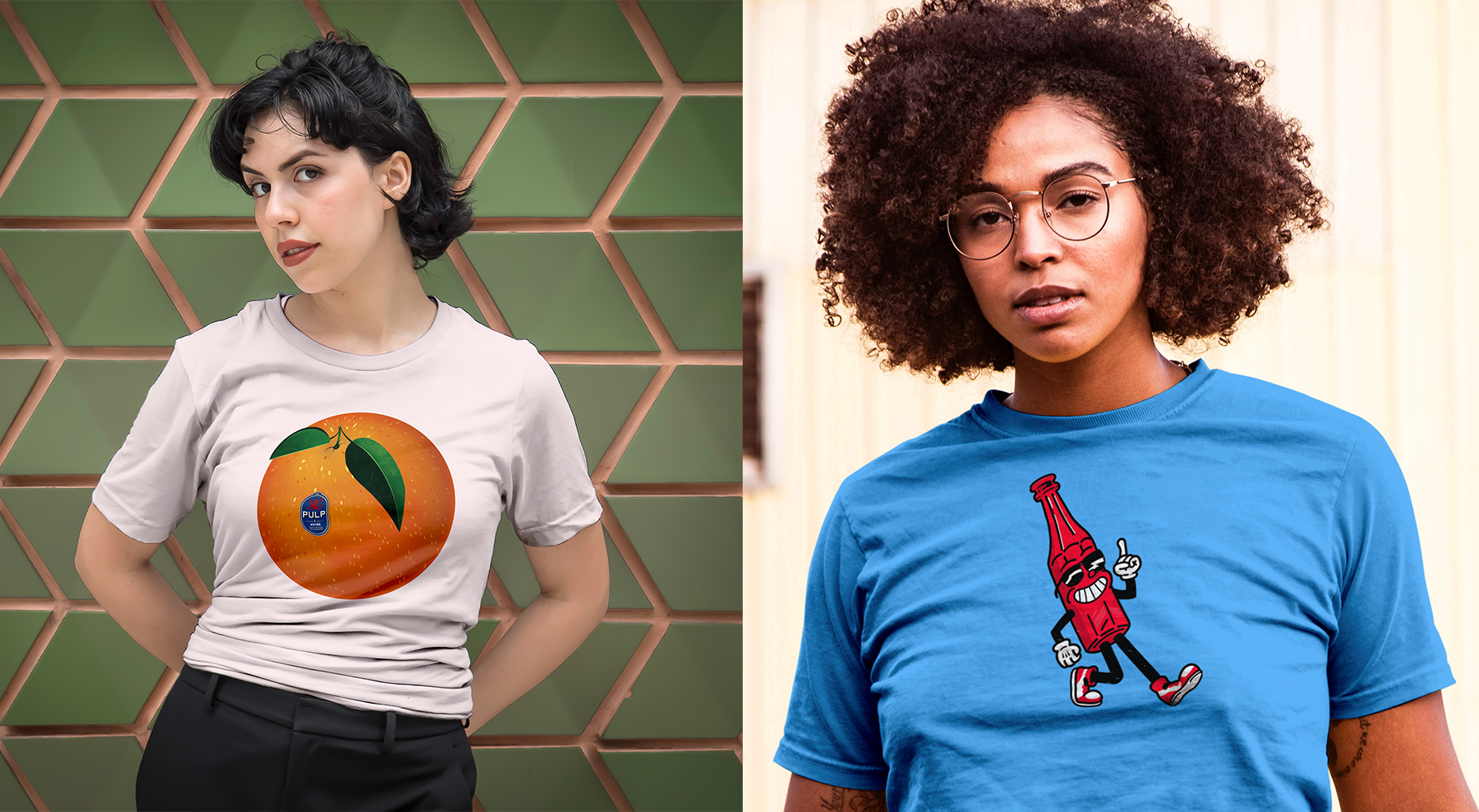 Mockups of Pulp Apparel